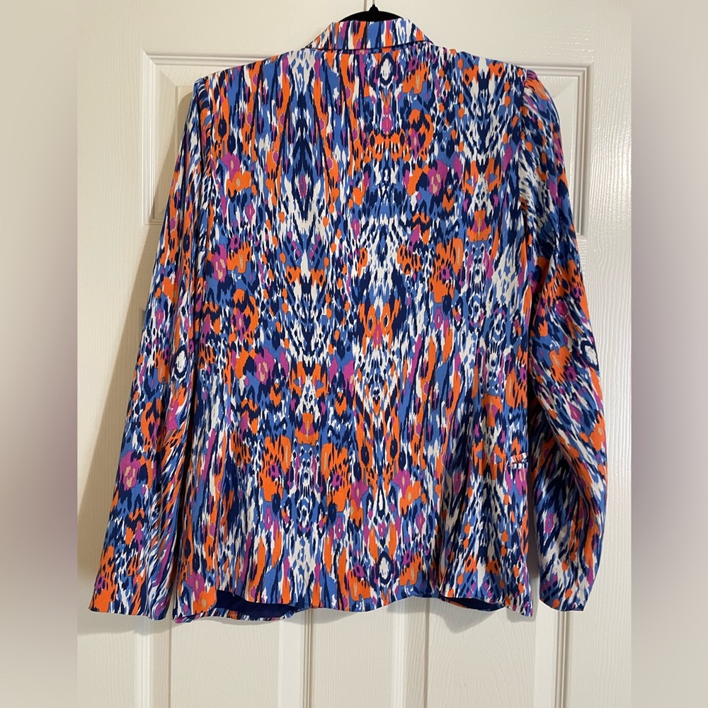 Women's Multicolor Patterned Jacket - Picture 9 of 10